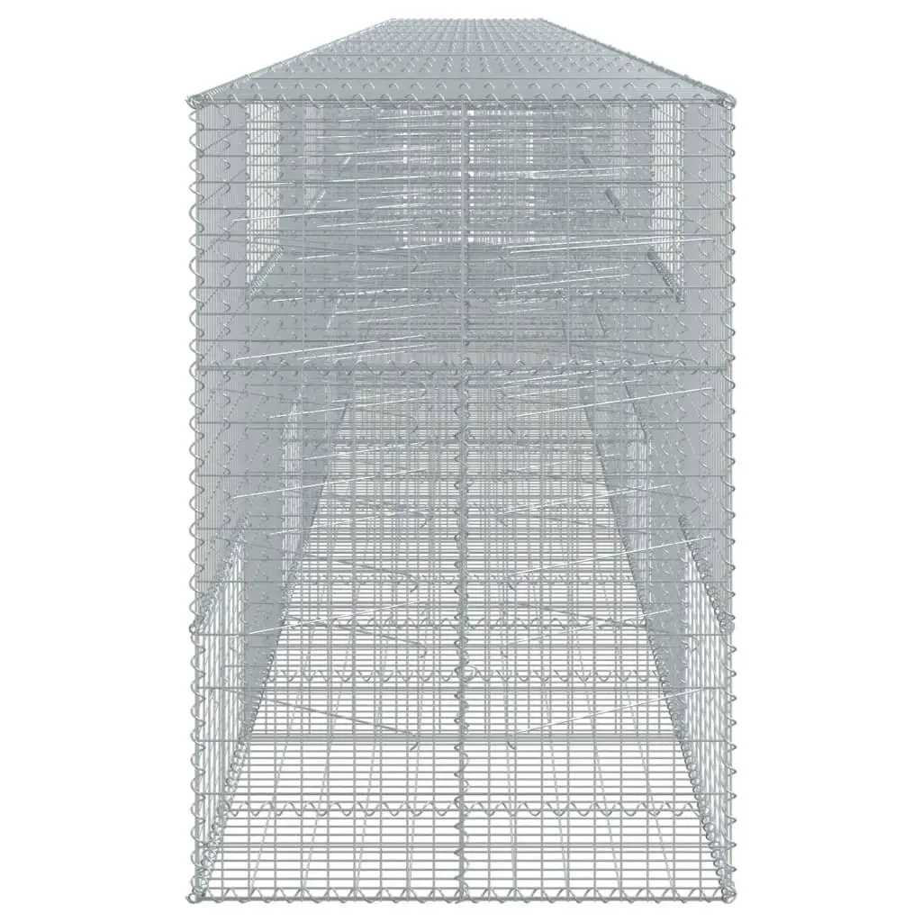 Gabion Basket Galvanised Iron 1200x100x150 cm with Cover