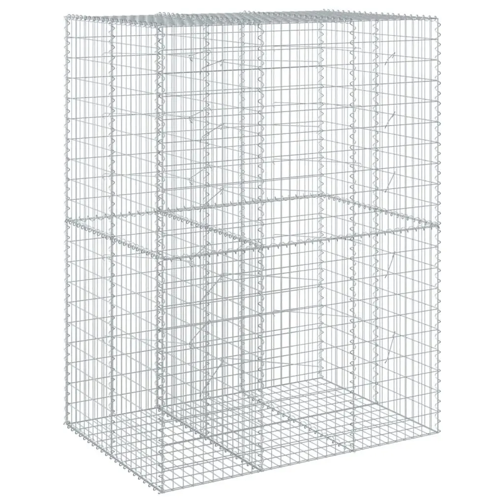 Gabion Basket Galvanised Iron Wire 150x100x200cm Silver Outdoor Garden Retaining Wall Decor