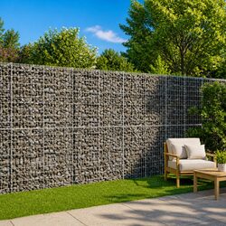 Gabion Basket with Cover 350x100x200cm Outdoor Retaining Wall Garden Landscaping