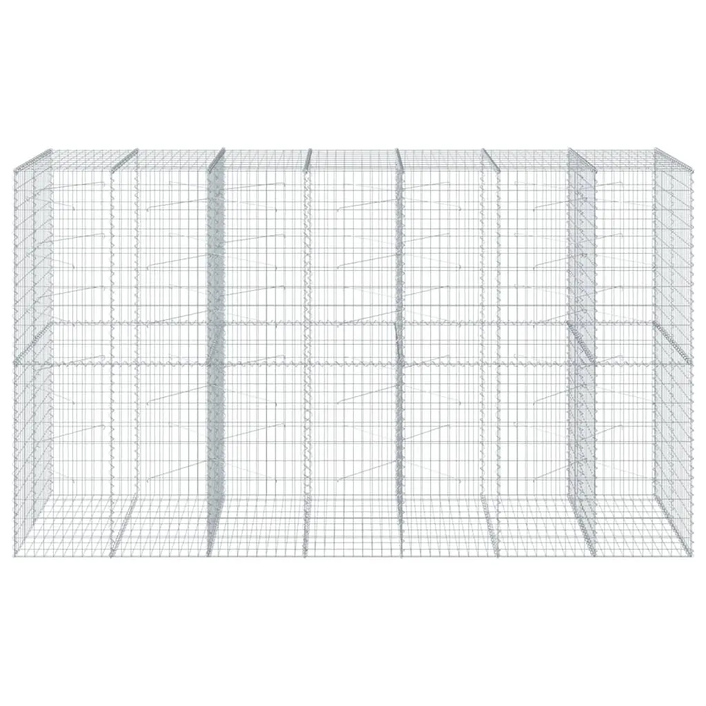 Gabion Basket Galvanised Iron Wire 350x100x200cm Silver Outdoor Retaining Wall Garden Landscaping