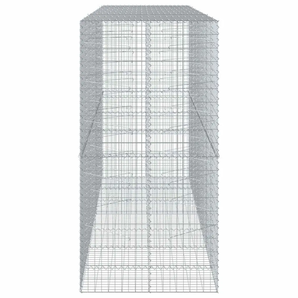 Gabion Basket Galvanised Iron Wire 350x100x200cm Silver Outdoor Retaining Wall Garden Landscaping