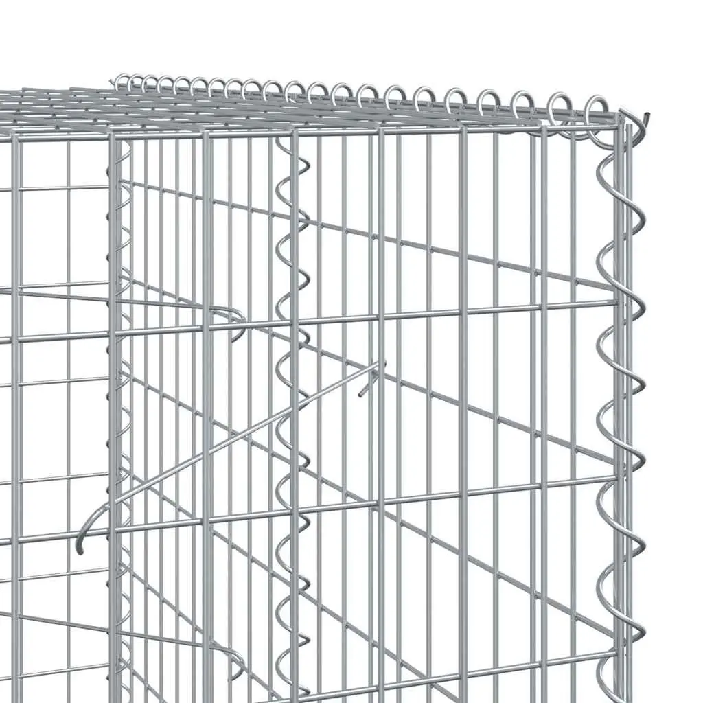 Gabion Basket Galvanised Iron Wire 350x100x200cm Silver Outdoor Retaining Wall Garden Landscaping