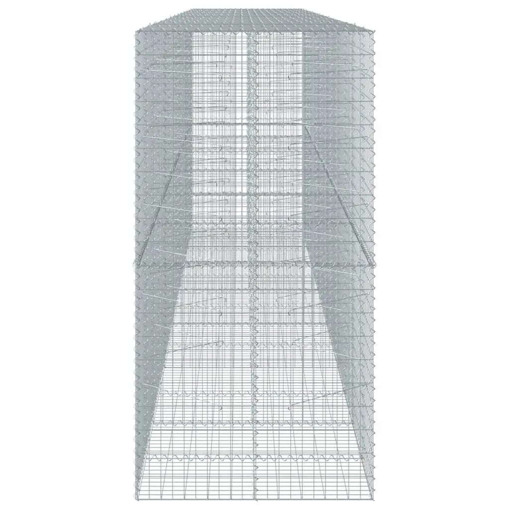 Gabion Basket Galvanised Iron Wire 650x100x200 cm Silver Outdoor Garden