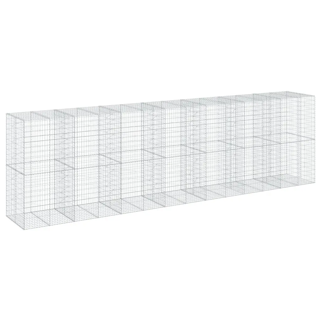 Gabion Basket Galvanised Iron Wire 700x100x200 cm Silver Outdoor Garden Landscaping