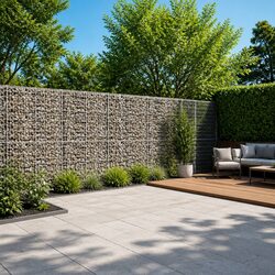 Gabion Basket with Cover 800x100x200 cm Silver Wire Cage Outdoor Garden