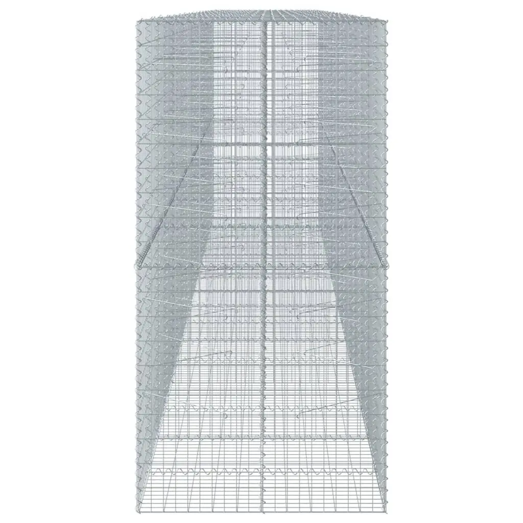 Gabion Basket Silver Galvanised Iron Wire 800x100x200 cm Outdoor Garden