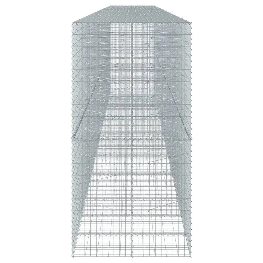 Gabion Basket Galvanised Iron Wire 900x100x200 cm Silver Garden Retaining
