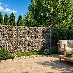 Functional Gabion Basket for Retaining Walls and Screens