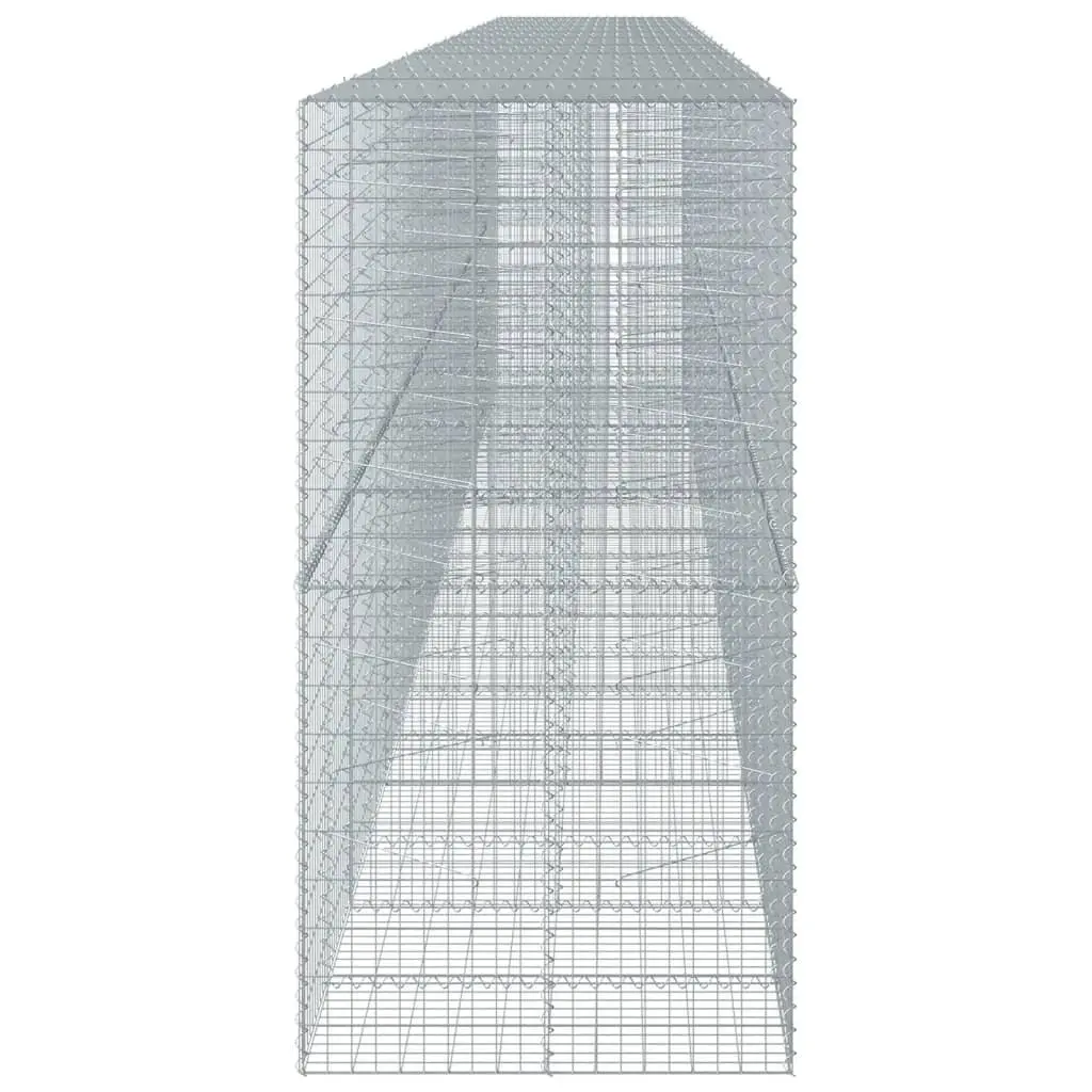 Gabion Basket Galvanised Iron Wire 950x100x200 cm Silver Garden Planter Cage