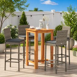 5 Piece Garden Bar Set for Outdoor Dining Comfort