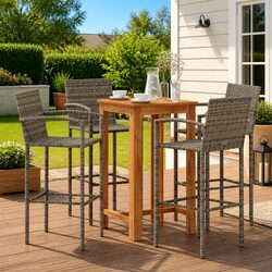 Functional 5 Piece Bar Set for Outdoor Use