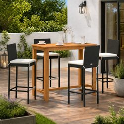 Practical 5 Piece Garden Bar Set for Outdoor Use