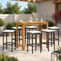 Functional 7 Piece Outdoor Bar Set for Entertaining