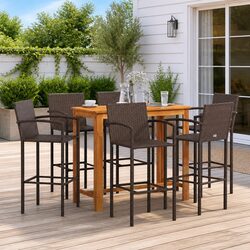 Practical 7 Piece Outdoor Garden Bar Set for Any Home
