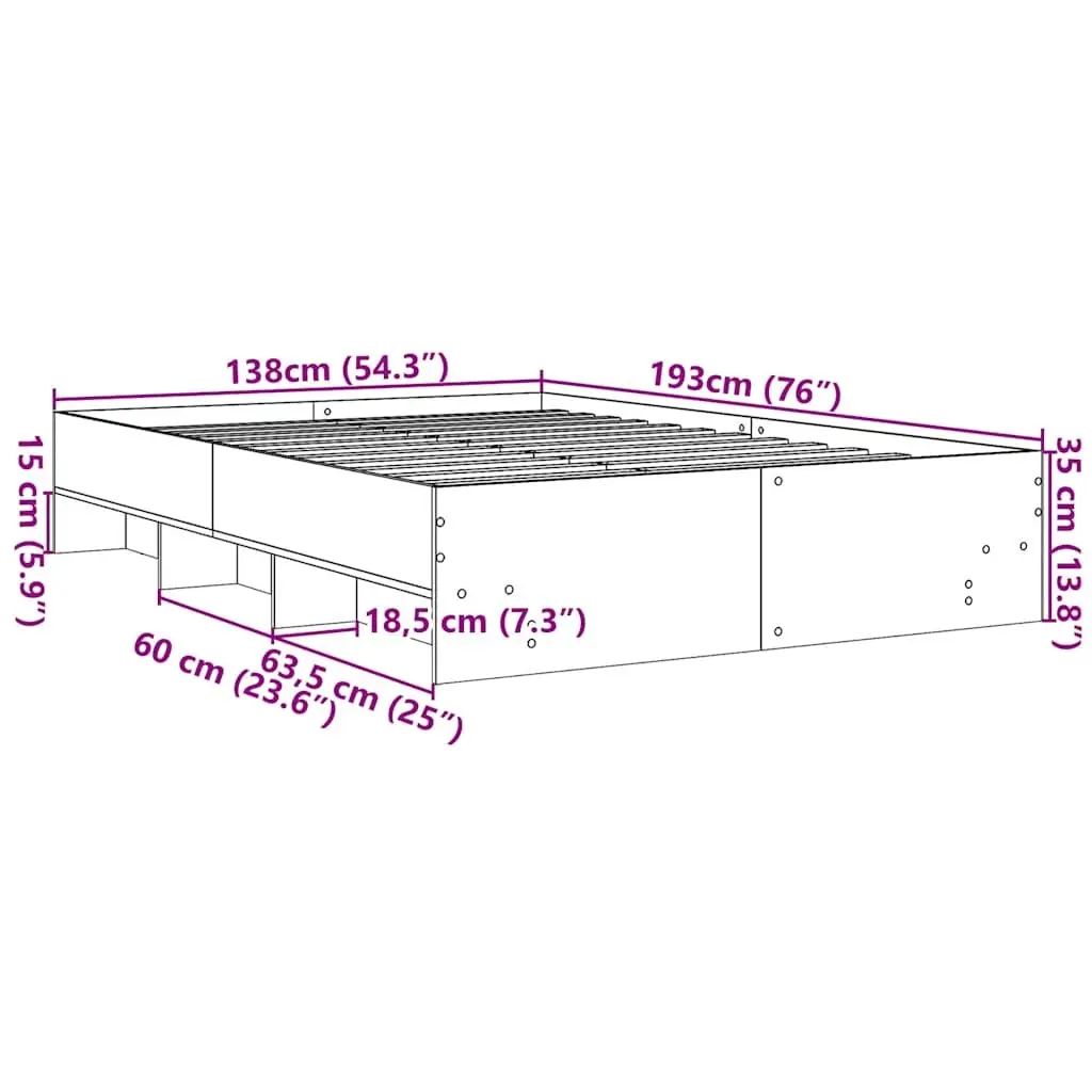 Bed Frame 135x190 cm for Any Bedroom Setting
