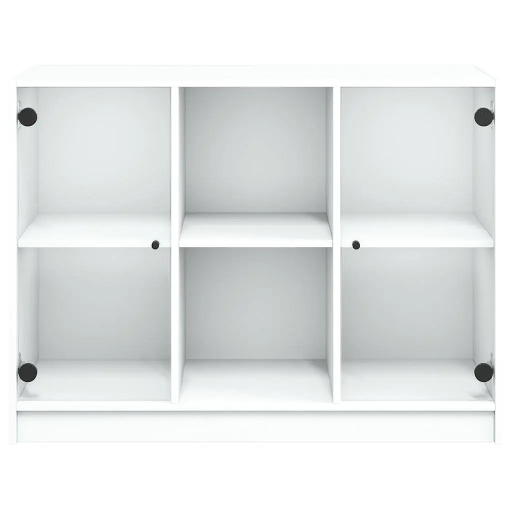 Sideboard Engineered Wood 102x37x75.5 cm White Storage Cabinet Furniture