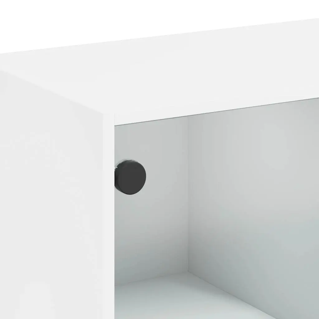 Sideboard Engineered Wood 102x37x75.5 cm White Storage Cabinet Furniture