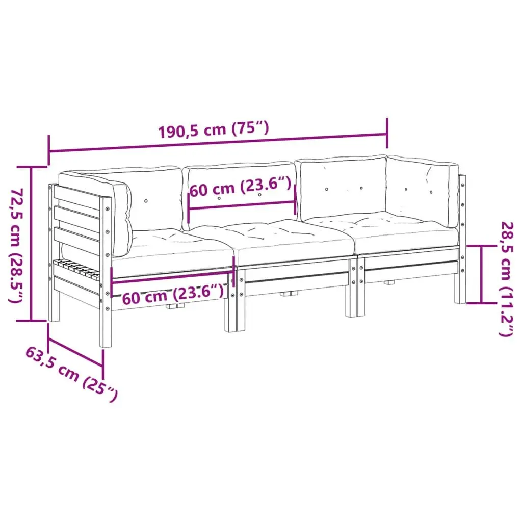 3 Piece Outdoor Sofa Set for Various Spaces