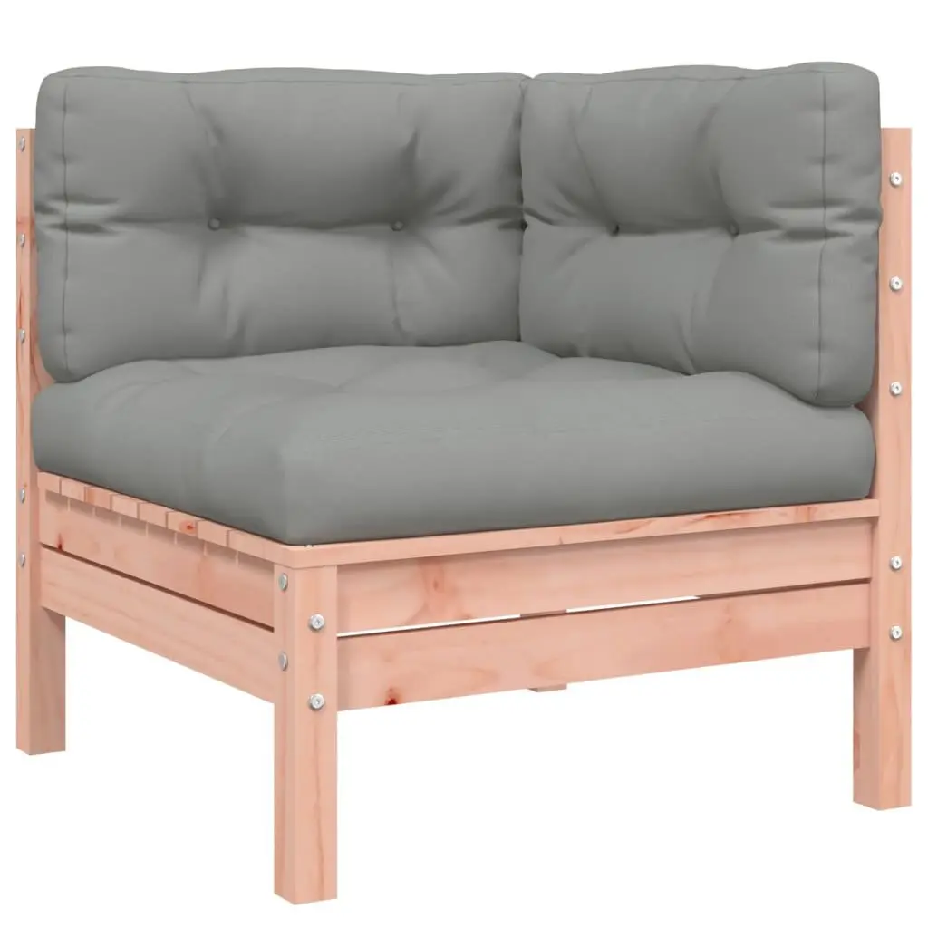 5 Piece Outdoor Garden Sofa Set Wood Brown Modular Furniture with Cushions