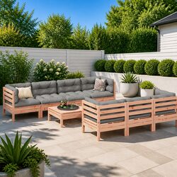 Practical 8 Piece Garden Sofa Set for Your Outdoor Needs