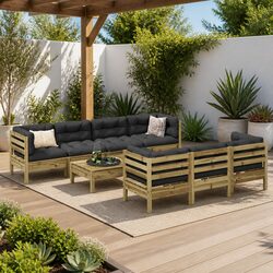 Versatile 8 Piece Garden Sofa Set: Ideal for Outdoor Living