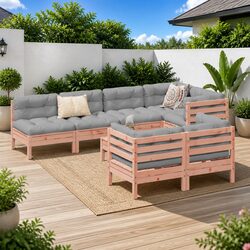 Practical 8 Piece Garden Sofa Set for Outdoor Living