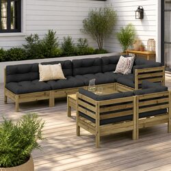 8 Piece Modular Garden Sofa Set for Your Outdoor Relaxation