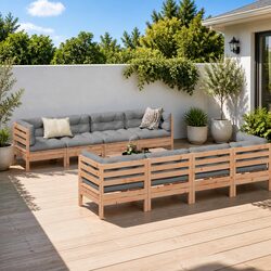 9 Piece Outdoor Sofa Set for Patios and Backyards