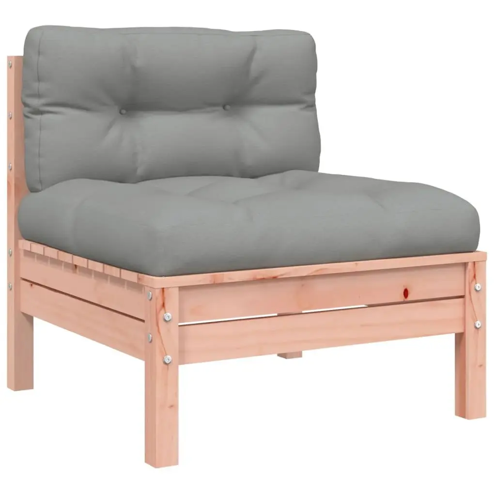 9 Piece Outdoor Garden Sofa Set Modular Solid Wood Brown with Cushions