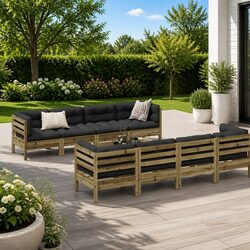 Practical 9-Piece Outdoor Sofa Set for Your Backyard