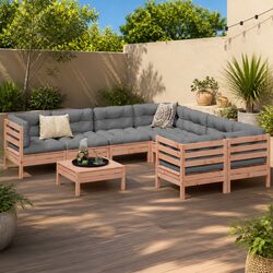Practical 9 Piece Garden Sofa Set for Relaxing Outdoors