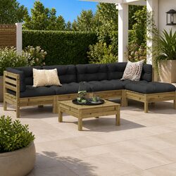 Versatile 6 Piece Garden Sofa Set for Your Patio