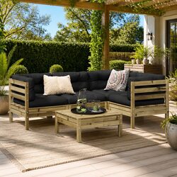 Practical 5 Piece Garden Sofa Set for Outdoor Spaces