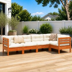 5 Piece Modular Garden Sofa Set for Versatile Outdoor Use