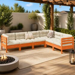 Modular 6-Piece Garden Sofa Set for Relaxation Outdoors