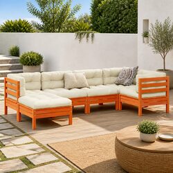 Practical 6-Piece Garden Sofa Set for Outdoor Living