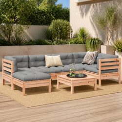 7 Piece Garden Sofa Set with Cushions Outdoor Furniture Patio Seating Modular