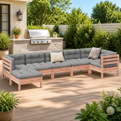 Practical 7 Piece Garden Sofa Set for Outdoor Living