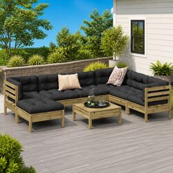Practical 8 Piece Garden Sofa Set for Your Patio