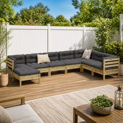 Perfect Fit: 8 Piece Garden Sofa Set for Any Patio