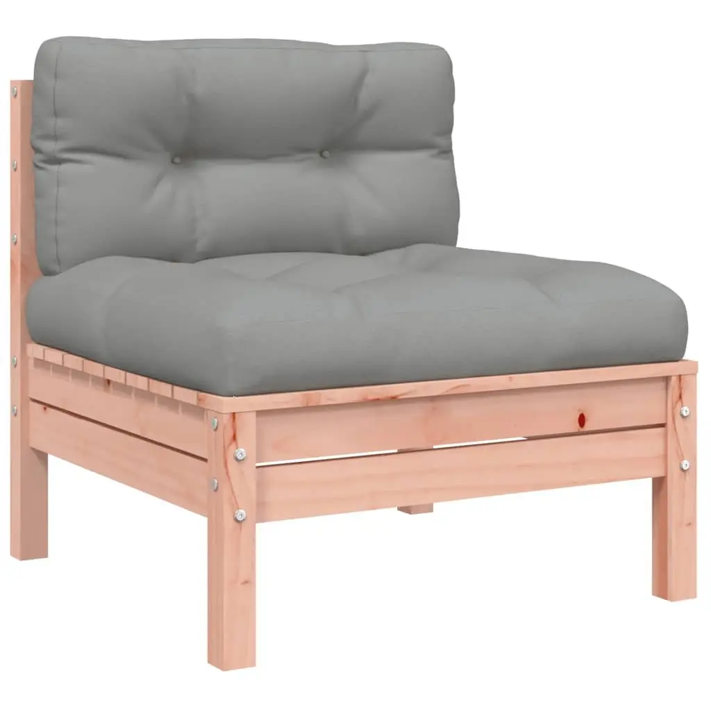 10 Piece Modular Outdoor Garden Sofa Set Douglas Fir Wood Brown with Cushions