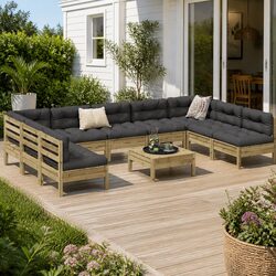 Perfect for Any Outdoor Setting: 10-Piece Sofa Set