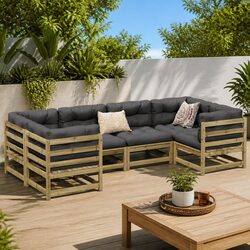 Practical 6 Piece Garden Sofa Set for Your Outdoor Needs