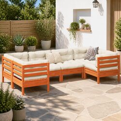 6-Piece Modular Garden Sofa Set for Outdoor Comfort