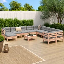 Practical 12 Piece Outdoor Sofa Set with Cushions