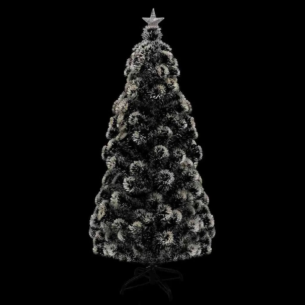 Pre-lit Christmas Tree PVC 180cm Green White with LED Lights