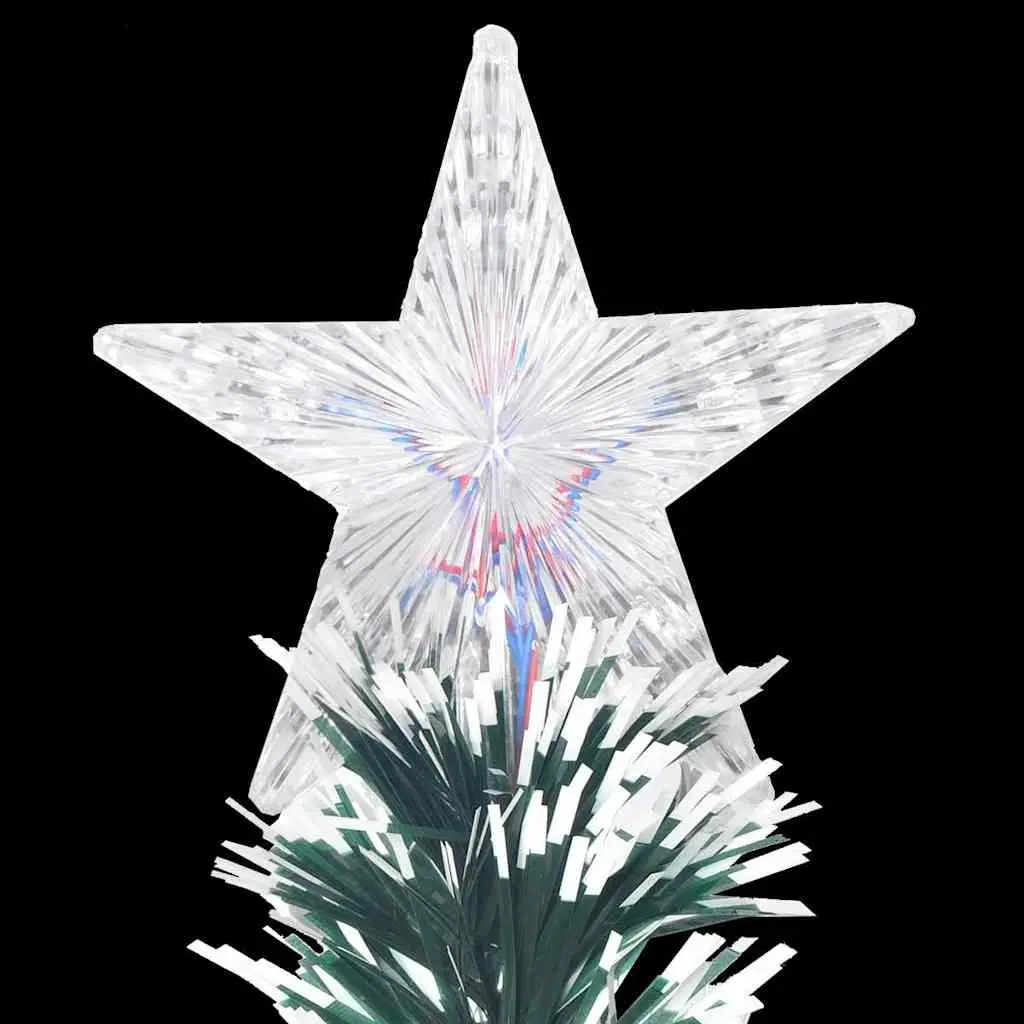 Pre-lit Christmas Tree PVC 180cm Green White with LED Lights