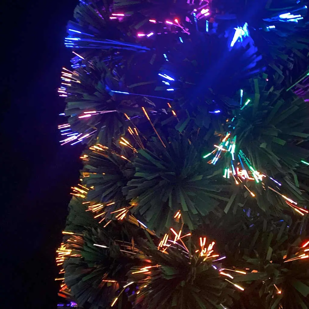 Artificial Christmas Tree Fibre Optic Lighting 120cm Black