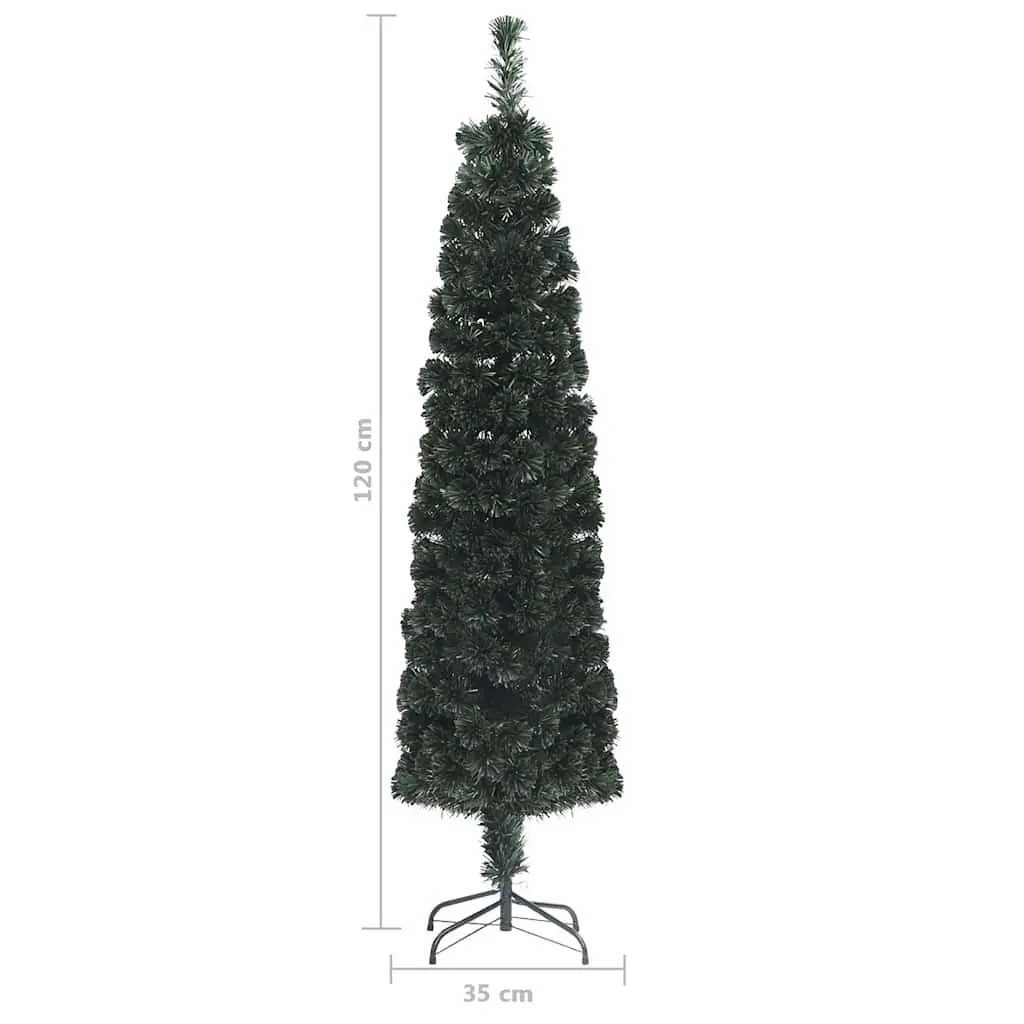 Artificial Christmas Tree Fibre Optic Lighting 120cm Black
