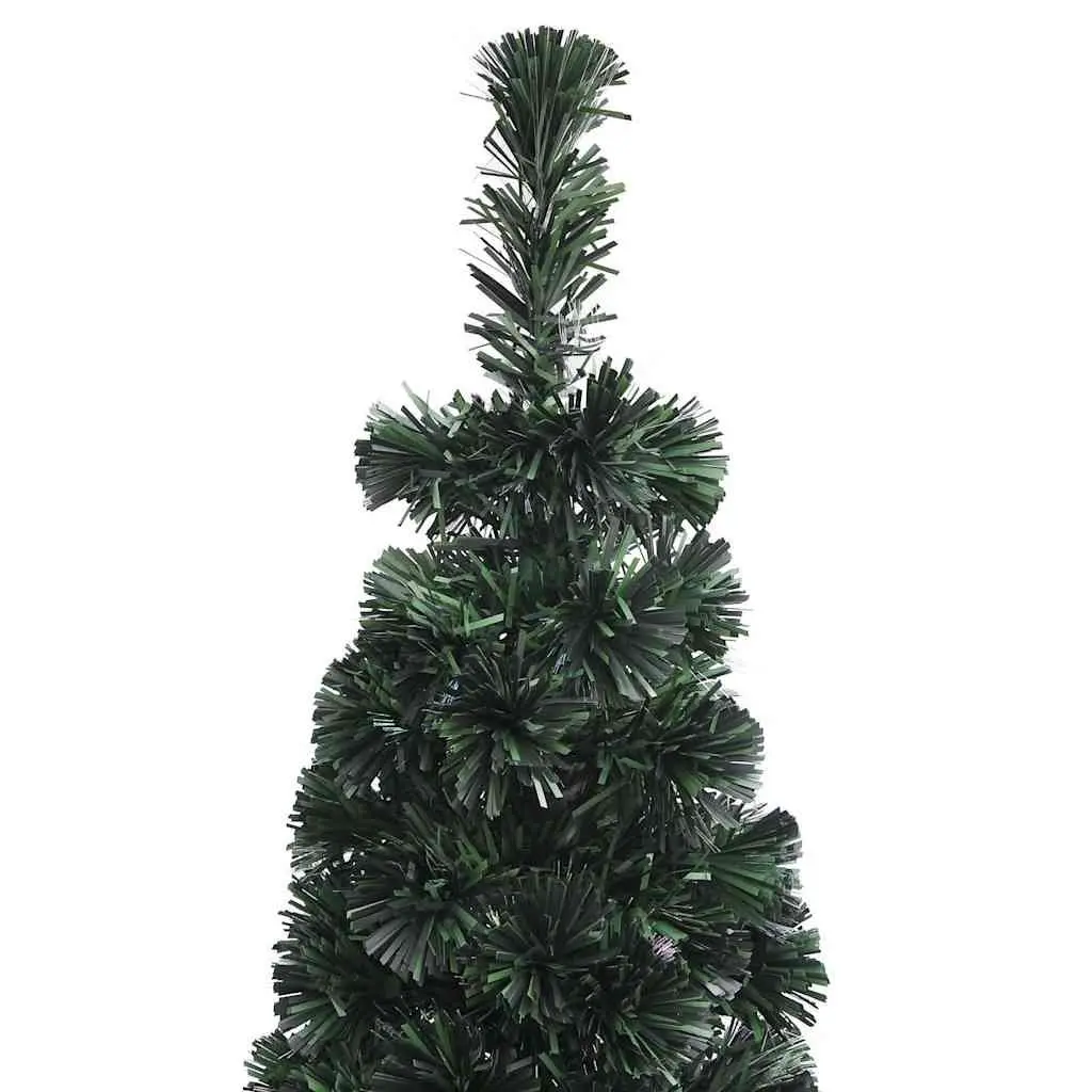 Artificial Slim Christmas Tree 180cm Black Fibre Optic LED Lights Holiday Decor
